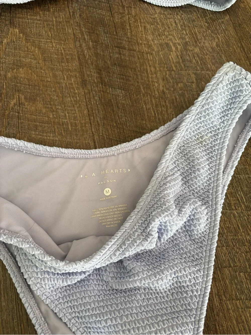 Textured Light Lavender Bikini Set - Picture 2 of 4